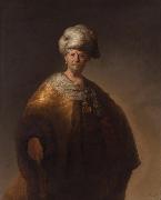 A Man in oriental dress known as REMBRANDT Harmenszoon van Rijn